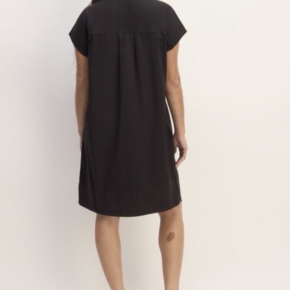 NWT Everlane Black The Easy Workwear Utility shirt Dress Black Organic Cotton - Picture 4 of 9